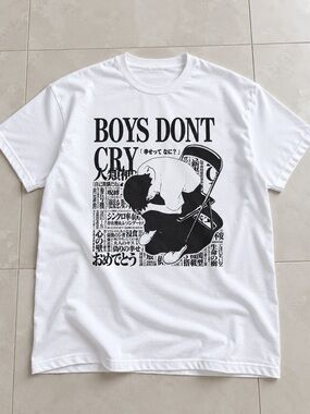‘BOYS DON'T CRY' Band Music Graphic White T-Shirt